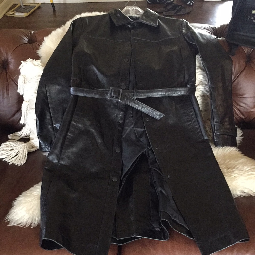 Leather coat